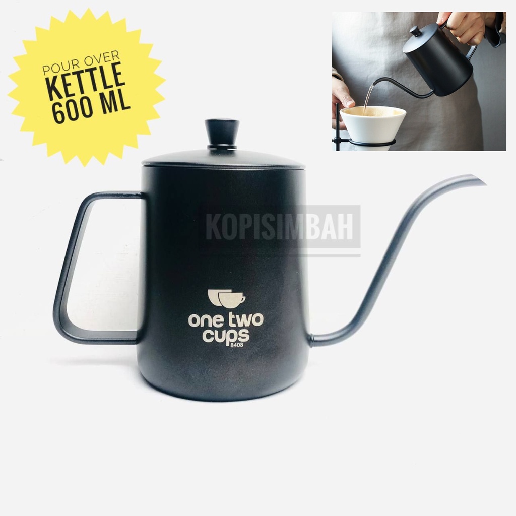 Jual Kettle Leher Angsa 600 Ml Stainless Black Teflon Teko Kopi Goose Neck Hitam Ketel Pour Over 1664