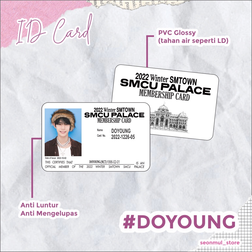 2022 Winter SMTOWN : SMCU PALACE INVITATION MEMBERSHIP CARD 2022  NCT 127 / NCT127