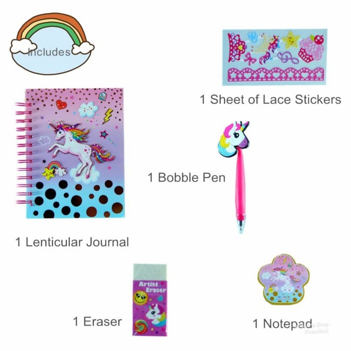 

Buku Diary Lace Art Unicorn Set Dengan Sticker Renda Hot Focus #Original