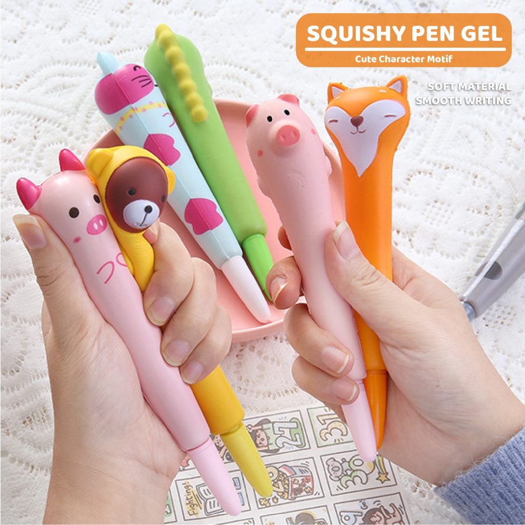 MSY Pulpen MARSMELLOW Gel Desain Kartun Lucu Lembut Slow Rebound Untuk Pelajar/pen lucu