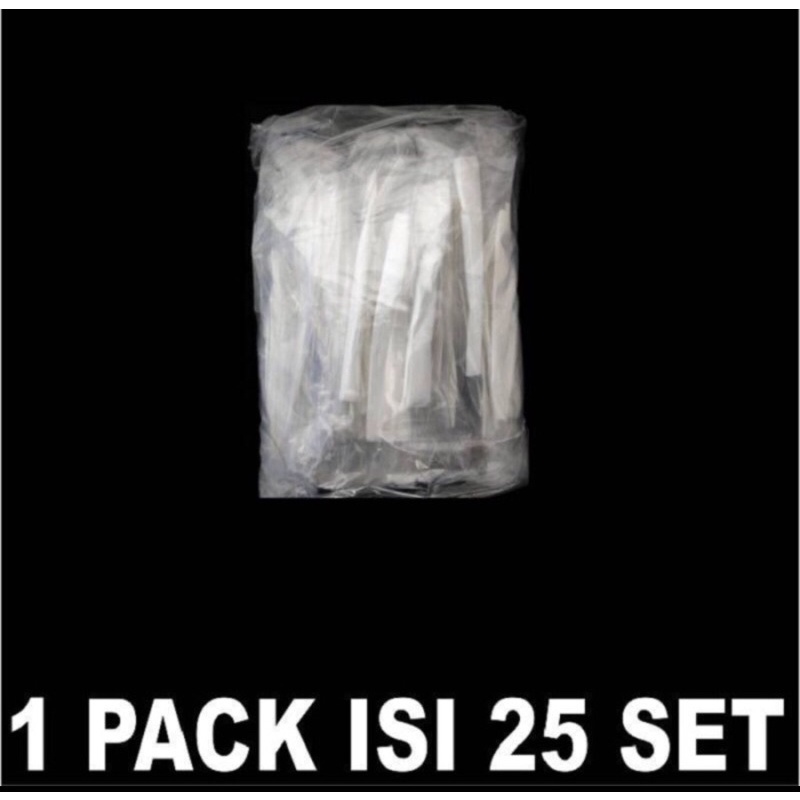 Sendok garpu tisu tusuk gigi higienis tissu isi 25 set per pak