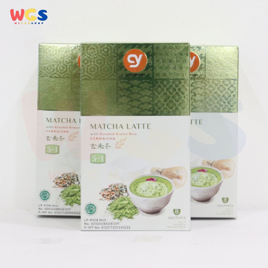 CY Matcha Latte With Roasted Brown Rice Genmaicha 8 sticks x 35gr