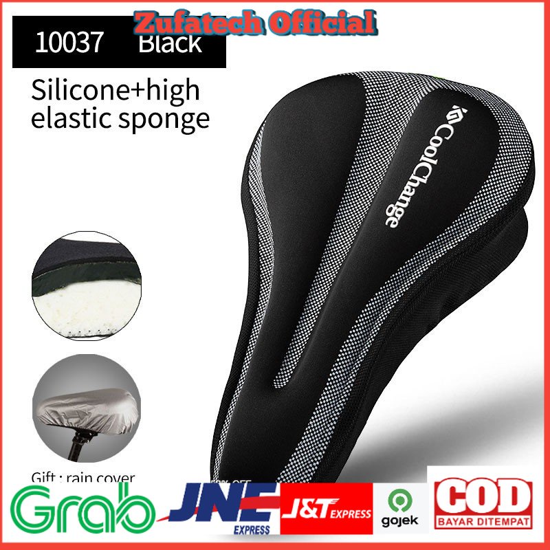 CoolChange Cover Jok Sepeda Memory Sponge Cushion - 1037 - Black