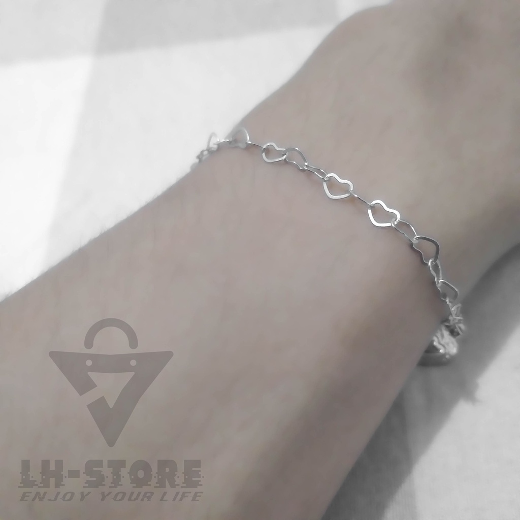 Gelang Tangan Love Wanita Rhodium 18 Karat Terbaru