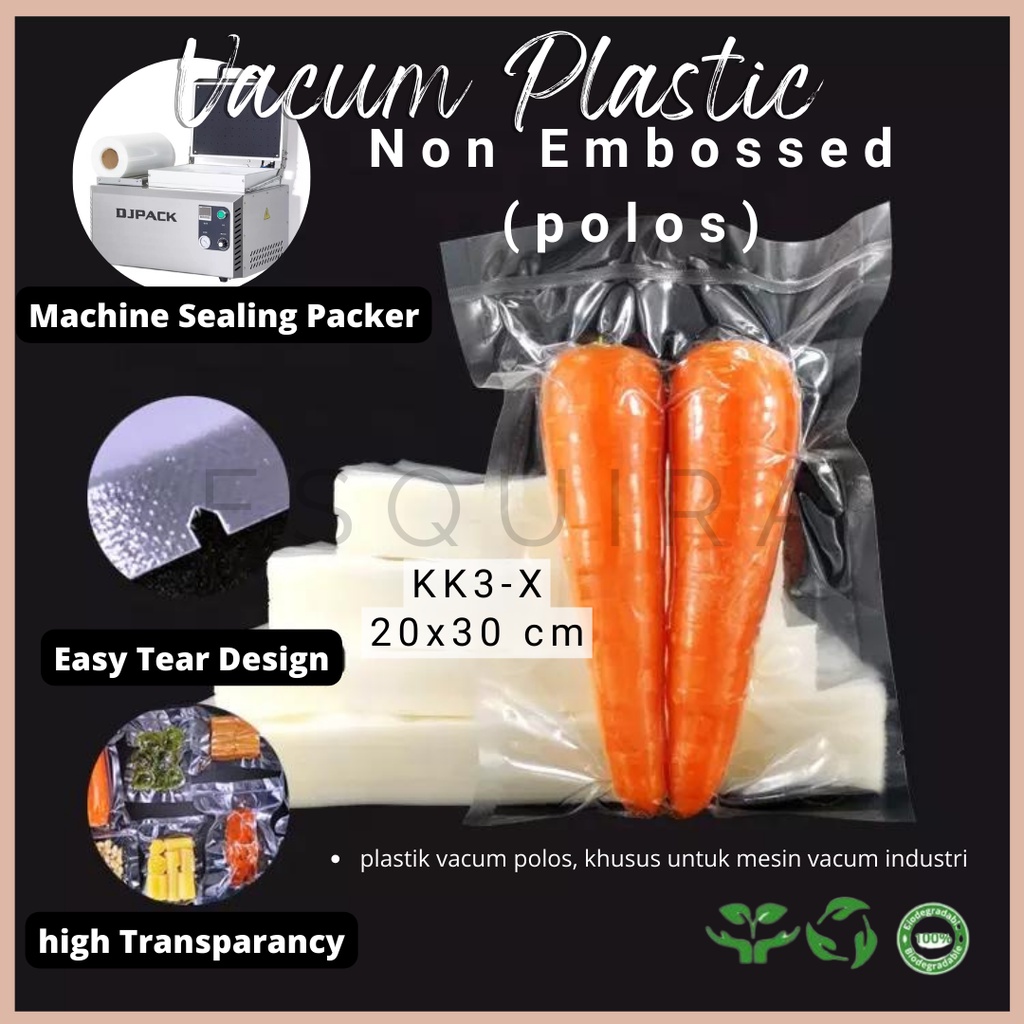 Vacum Plastic / Frozen Food Bag Embossed / Plastik Vakum Embos 10 pcs