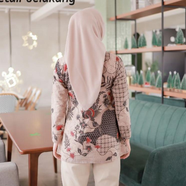 경  tey-17 Batik Wanita ASJ SA HRB026 Kenogo Kemeja Tosca Pendek Rompi Terlaris
