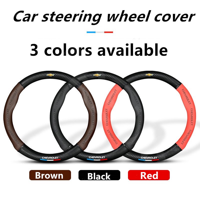 Chevrolet Sarung Setir Mobil Mobil Untuk Spin Orlando Captiva Lova Zafira Trax Colorado Aveo Spark Auto Steering Wheel Cover Pelindung Kemudi Interior Mobil Logo Printing 3D