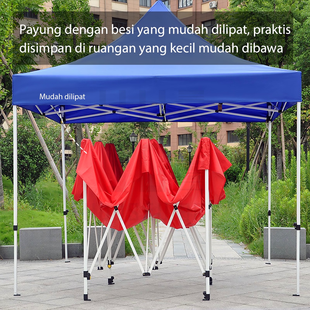 HUGO Tenda Lipat 2x2 Tenda Jualan Outdoor Pameran Bazar Dagang Otomatis Praktis