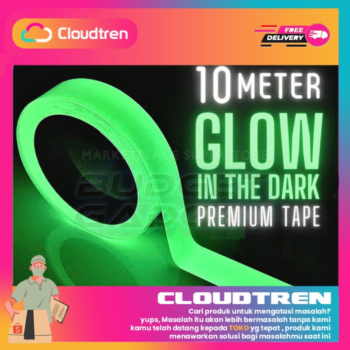 

Glow In The Dark Luminous Adhesive Tape 1.5 x 10 cm / Lakban
