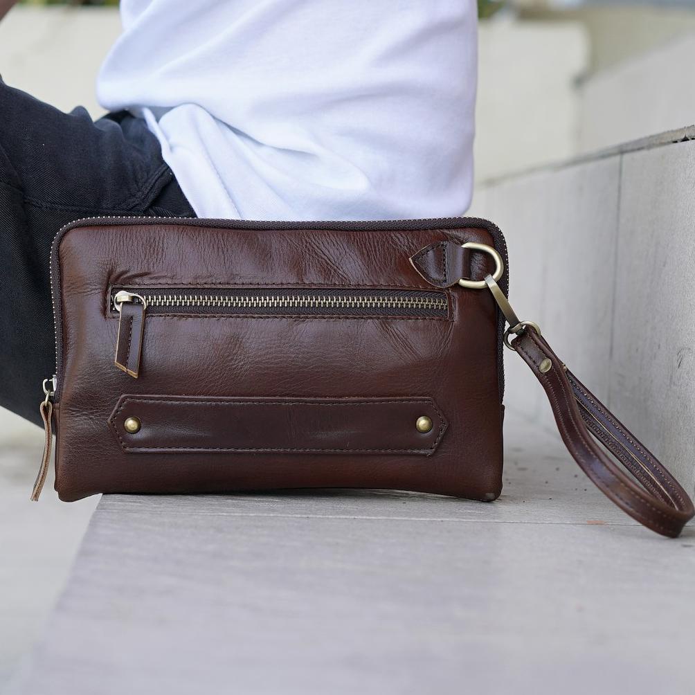 MS Clutch - Tas Tangan Pria Kulit Mark Hemsworth Code V7745