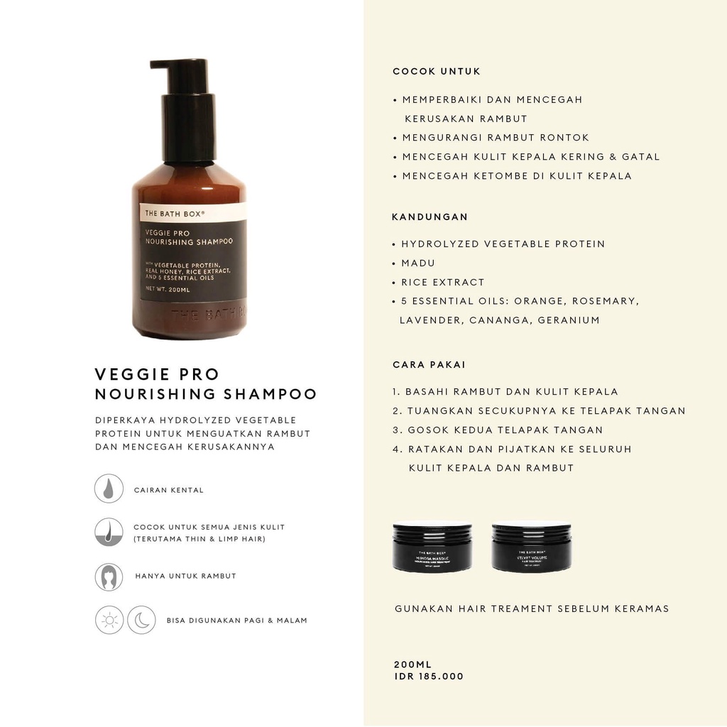 The Bath Box Veggie Pro Nourishing Shampoo | 200 ml