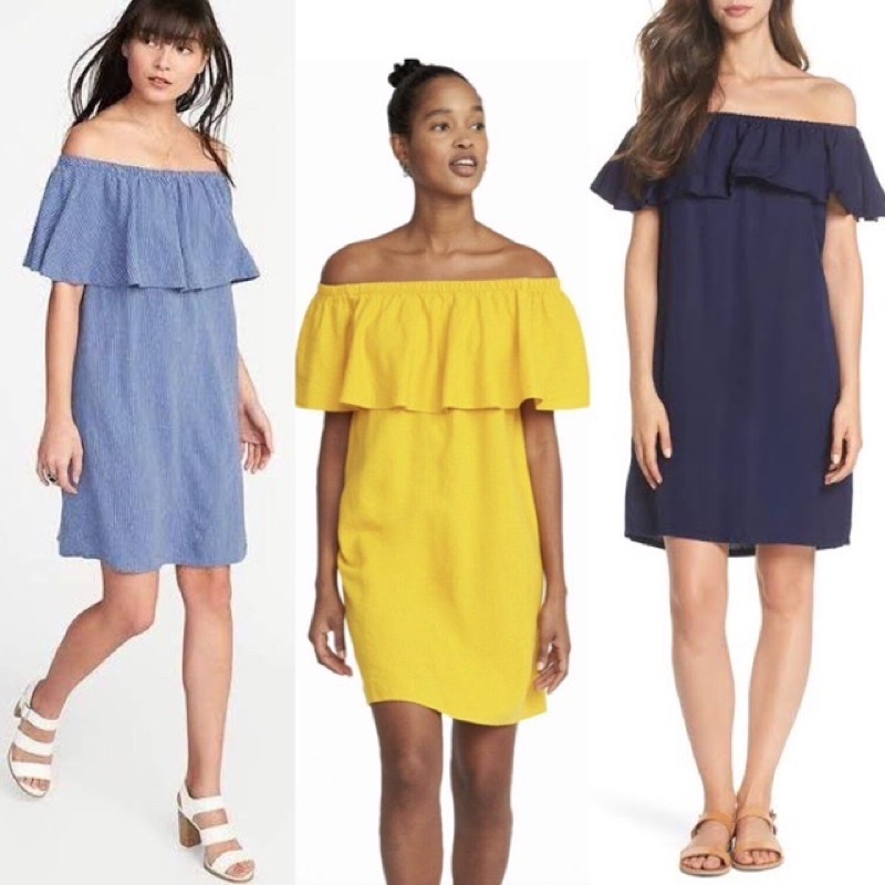 Old navy Off the Shoulder Ruffle Linen Dress