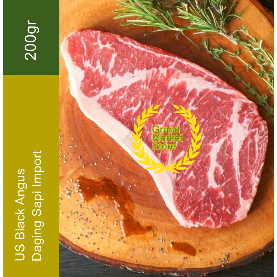 

US Black Angus Daging Sapi Import 200gr 200 gram Frozen