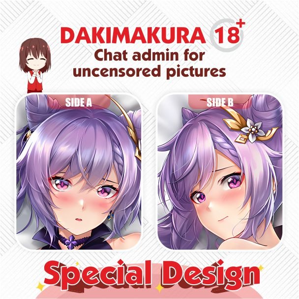 Dakimakura Keqing Genshin Impact 150x50 cm (Cover Only)