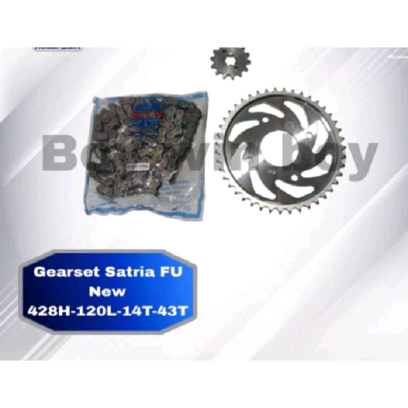 Gear set satria fu lama dan gigi tarik satria fu new merk win