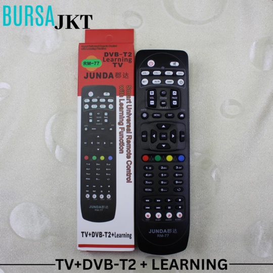 REMOTE / REMOT TV DVB T2 LEARNING MULTI UNIVERSAL FUNCTION RM-77 PDV 500T2 / PDV 700T2 / PDV 600 T2 / POLYTRON