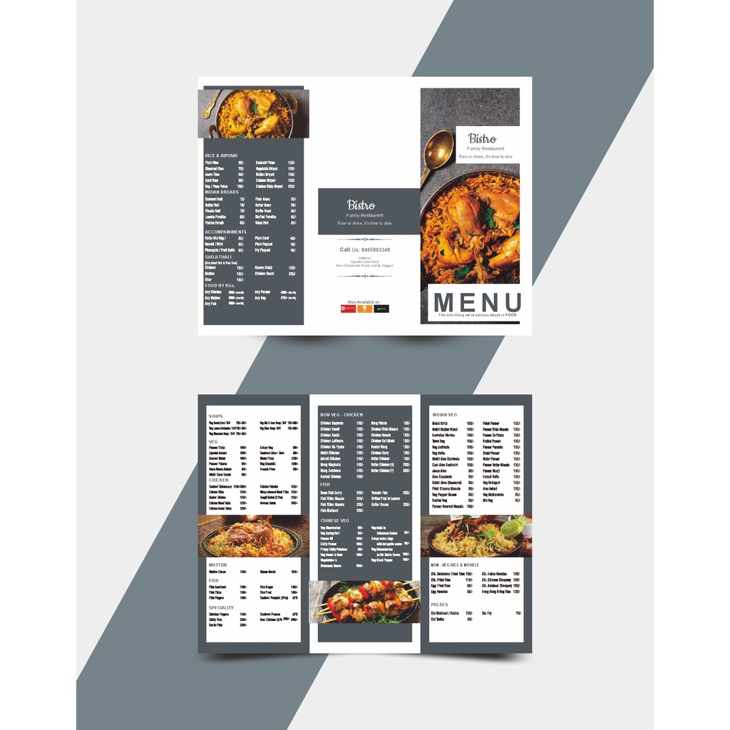 140+ New Menu Designs