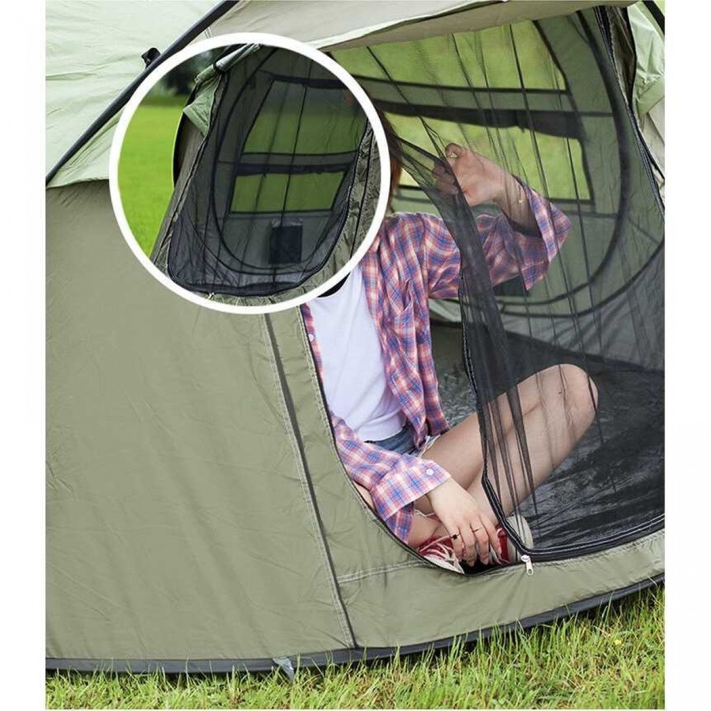 Tenda Camping Dome Outdoor Kapasitas 4 Orang Windproof Waterproof