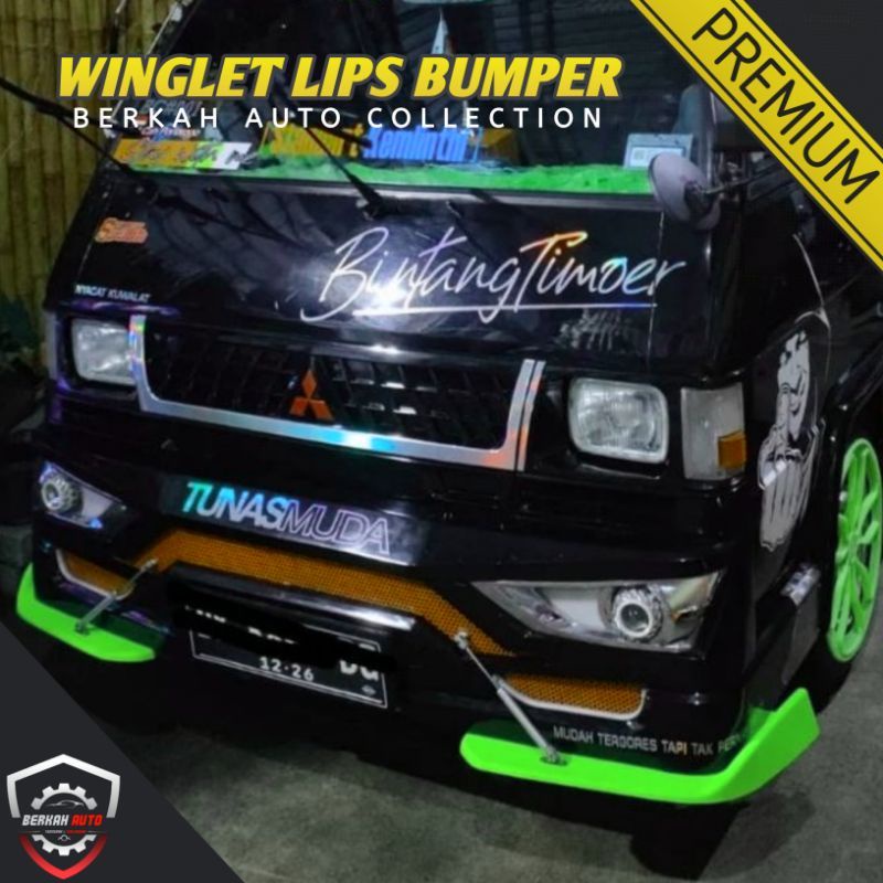 Full Variasi Winglet Warna Lips Variasi Bemper Mobil Elf Truk/Engkel Bus Universal Diffuser