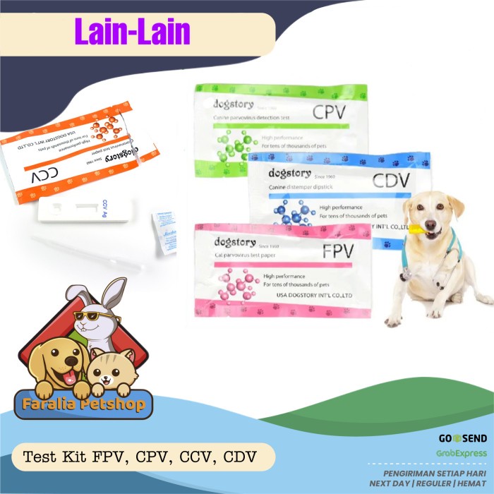 TEST KIT DOG KUCING TOXO FPV CCV CDV CPV ALAT TEST SWAB VIRUS ANJING