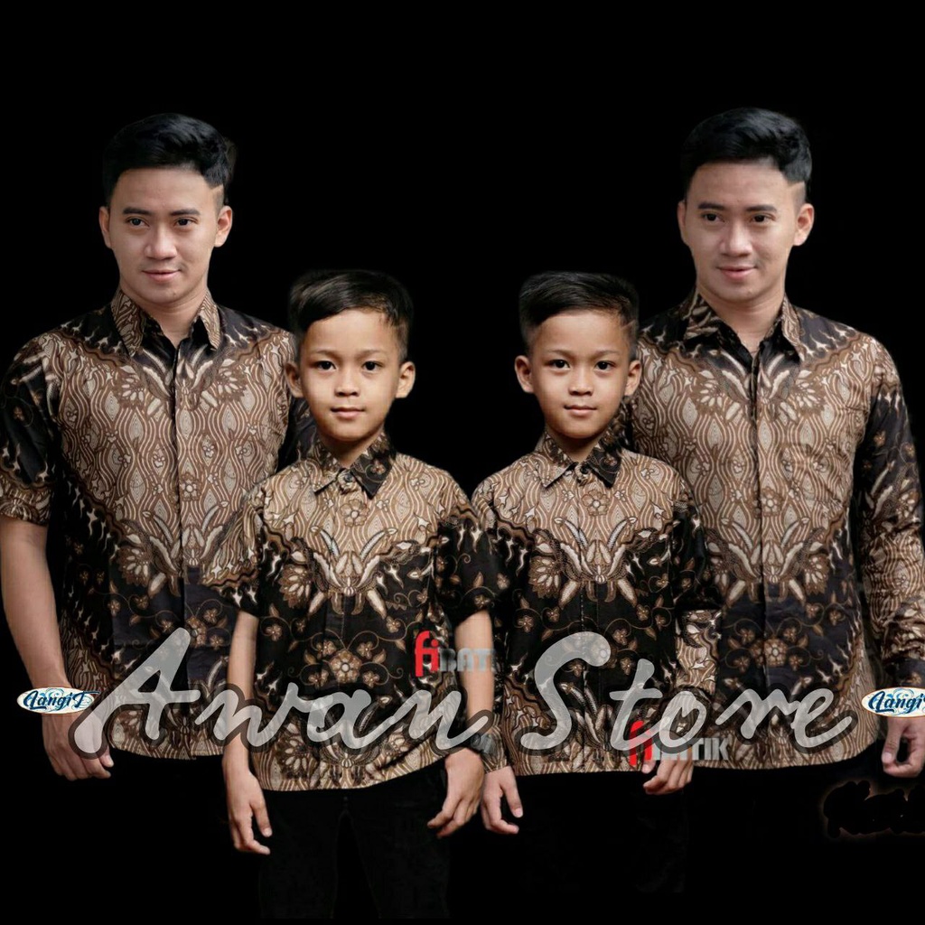 TERBARU Couple sweet || couple batik ayah dan anak cowok BATIK late Batik Coklat