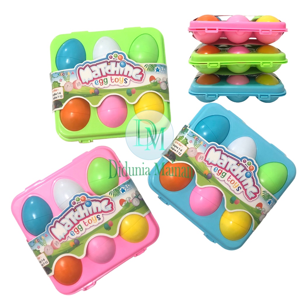 Mainan edukasi anak matching egg number toys shape sorter telur puzzle mencocokan angka warna warni