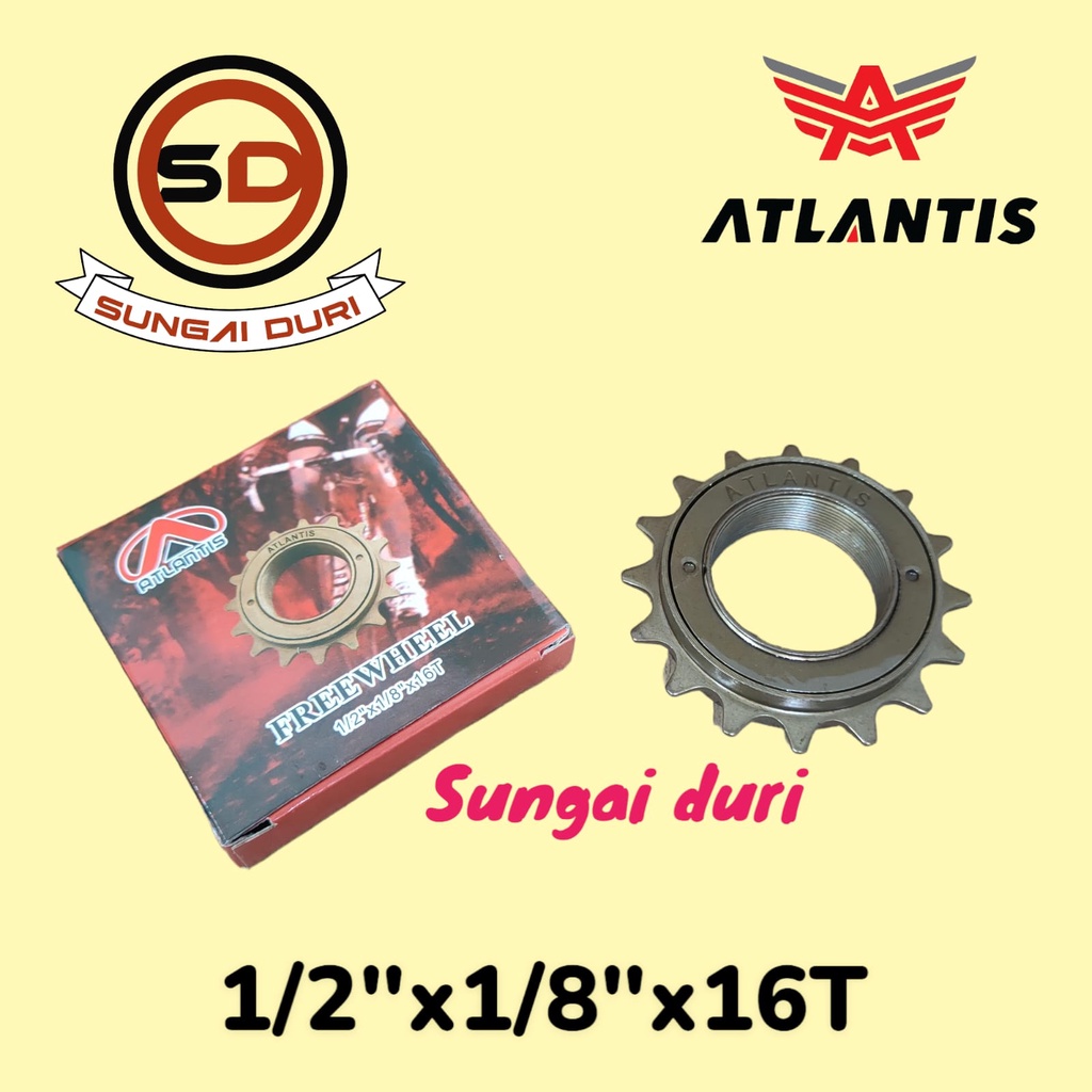 gir belakang sepeda anak 12 16 18 20 24 26 freewheel atlantis 16t