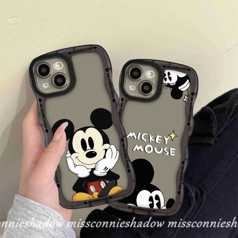 Casing Couple Case Realme 10 5i C15 C11 C12 C25 C20 C3 C33 C35 9 9Pro+9i 8i 5 6i 8 8Pro C30 C25Y C17 C21Y C11 C25s C20A 7i 7i 7 Kartun Mickey Mouse Soft Wavy Edge Case