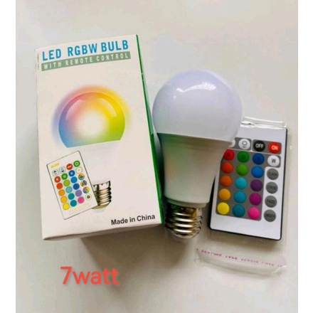 Lampu Bohlam 7W LED RGB Berubah Warna Warni Remote control original lampu