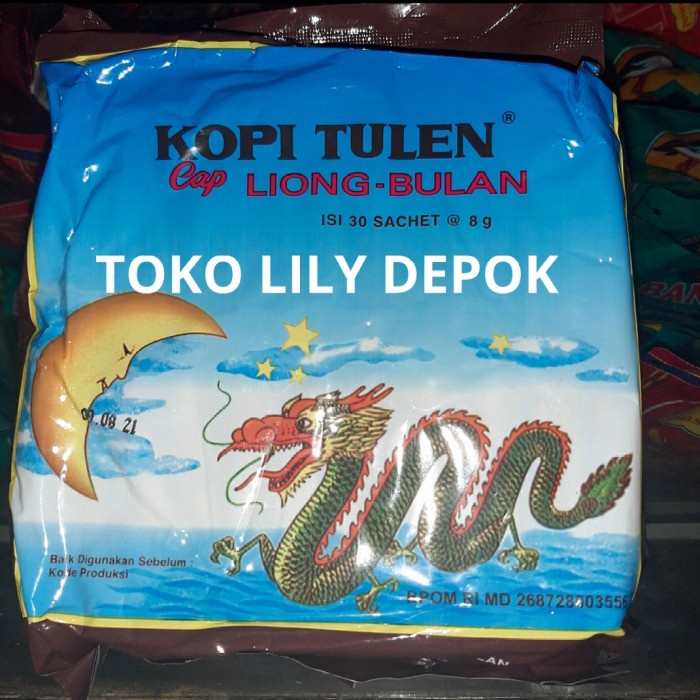 

Kopi-Bubuk- Kopi Bubuk Cap Liong Bulan Tanpa Gula Isi 30 Sachet 8 Gram Liong Mini -Bubuk-Kopi