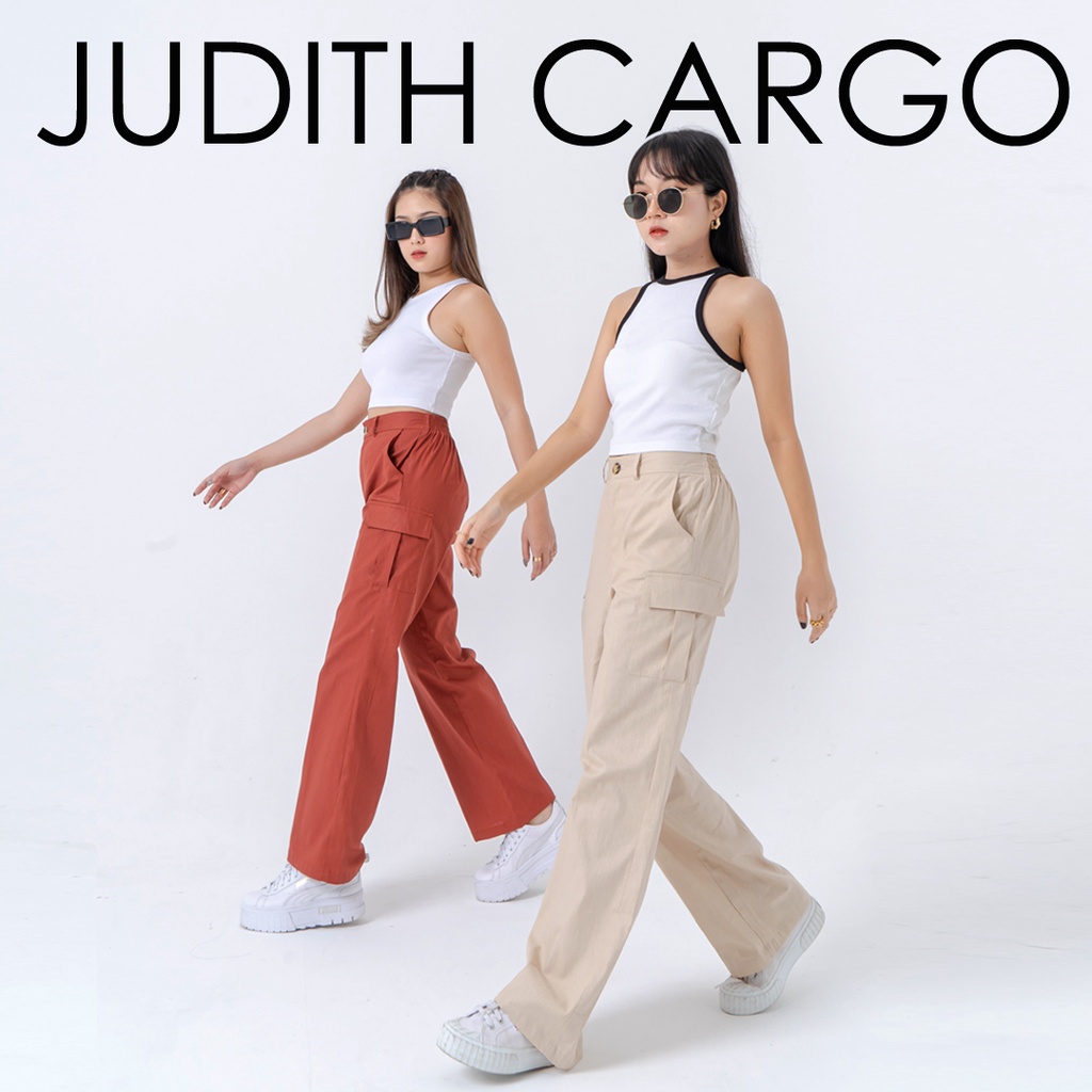 Jual Nomitee S Judith Cargo Pants Celana Cargo Wanita Shopee Indonesia