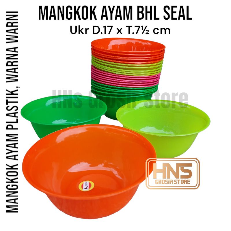 Jual Mangkok Bakso Ayam Bhl Bening Warna Warni Plastik Tebal Shopee