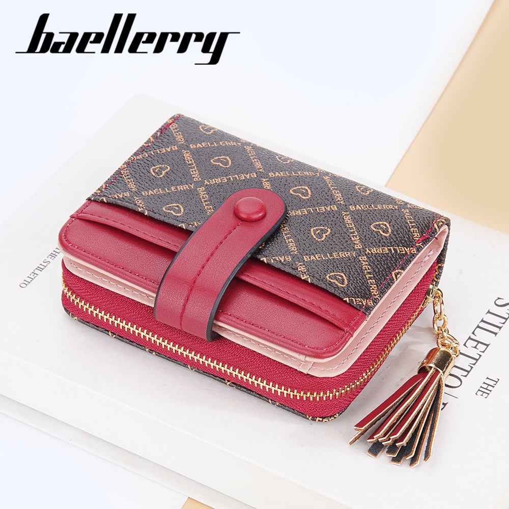 BAELLERRY N1860 Dompet Wanita Kecil Dompet Lipat Bahan Kulit PU Leather Premium WATCHKITE WKOS