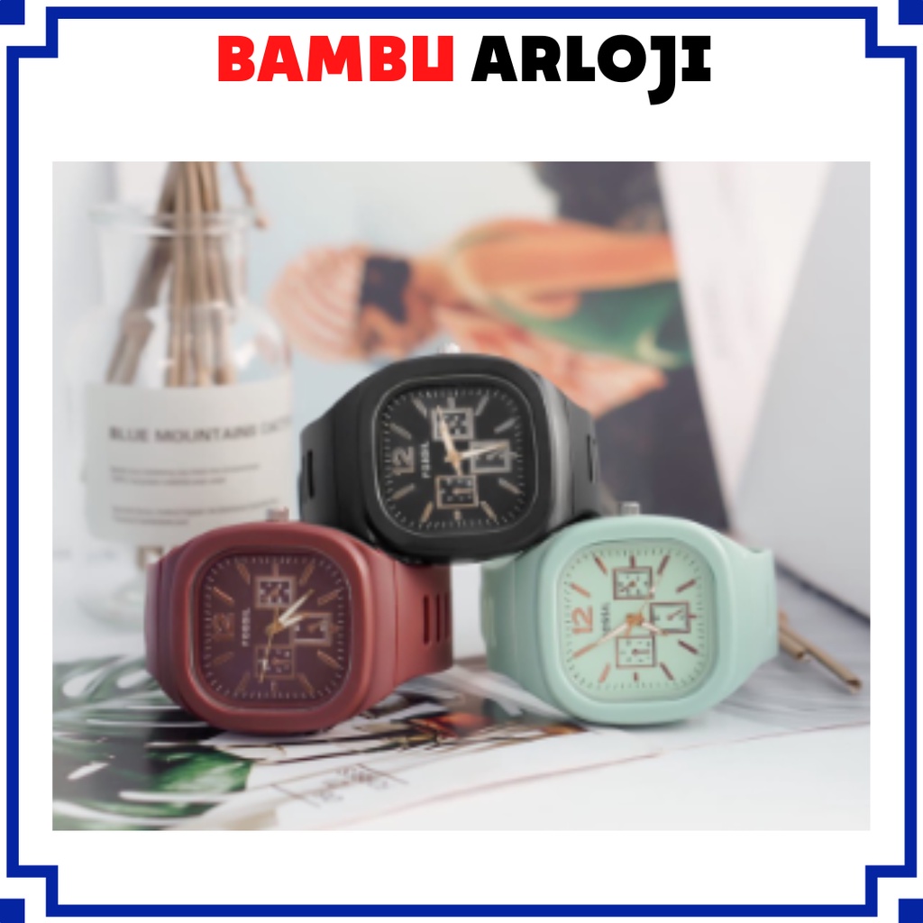 BAJ Jam Tangan Analog Chrono Pria Wanita Rubber Quartz Fashion Couple Anak Remaja Premium RM035