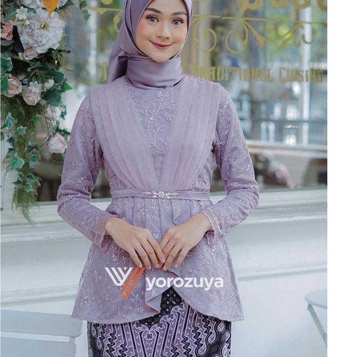 Termurah KEBAYA COUPLE TUNANGAN MODERN 2022 SET AVEENA BROWN / KEBAYA MODERN BRUKAT COUPLE KELUARGA 