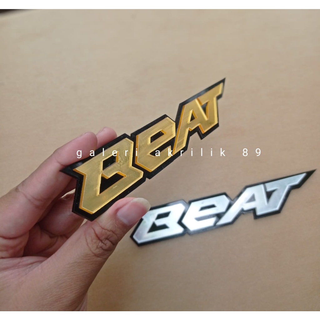 LOGO BEAT 3D TIMBUL EMBLEM BEAT LOGO 3D VARIASI BEAT TIMBUL VARIASI MOTOR BEAT AKSESORIS HONDA BEAT 