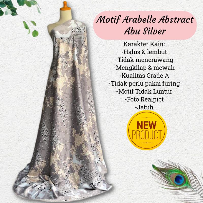 Kain Dr Silk Motif Arabelle Abstract harga setengah meter