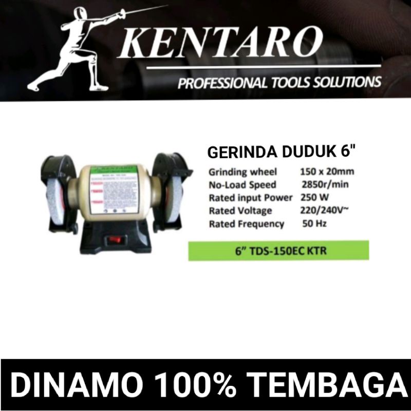 gerinda duduk / bench gerinda 6&quot; 100% tembaga kentaro japan