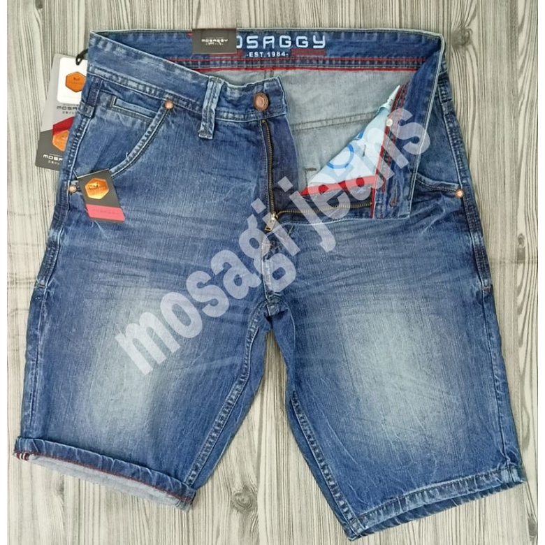 CELANA JEANS PENDEK PRIA MOSAGGY RINGKEL PREMIUM