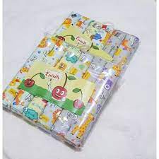 Bedong bayi WARNA Print  EUNIK isi 6pcs Bedong Bayi SNI Halus 90x110