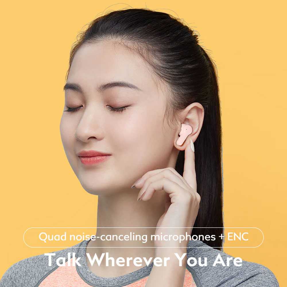 QCY Earphone Wireless Bluetooth Touch Control Microphones - T13 ( Mughnii )