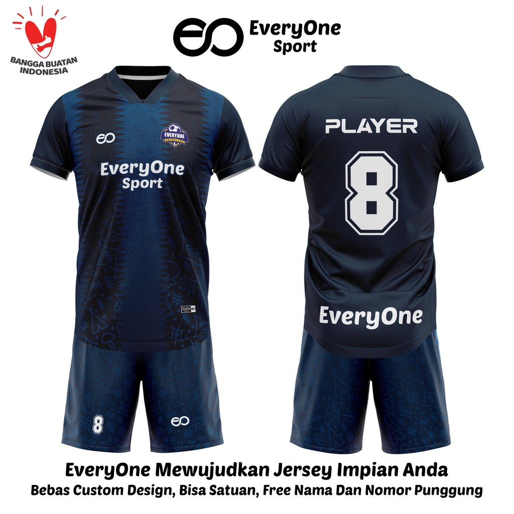 Jersey Baju Sepakbola / Futsal Full Printing Bebas Custom Design