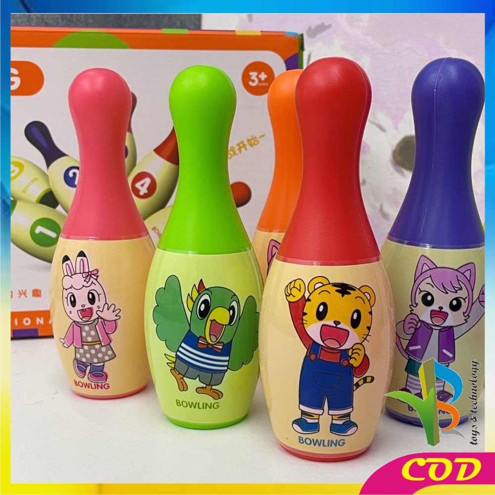 RB-M215 Mainan Bowling Anak Karakter / Mainan Olahraga Anak Bola Bowling Set / Mainan Edukasi Anak Boling Set / Sport Game