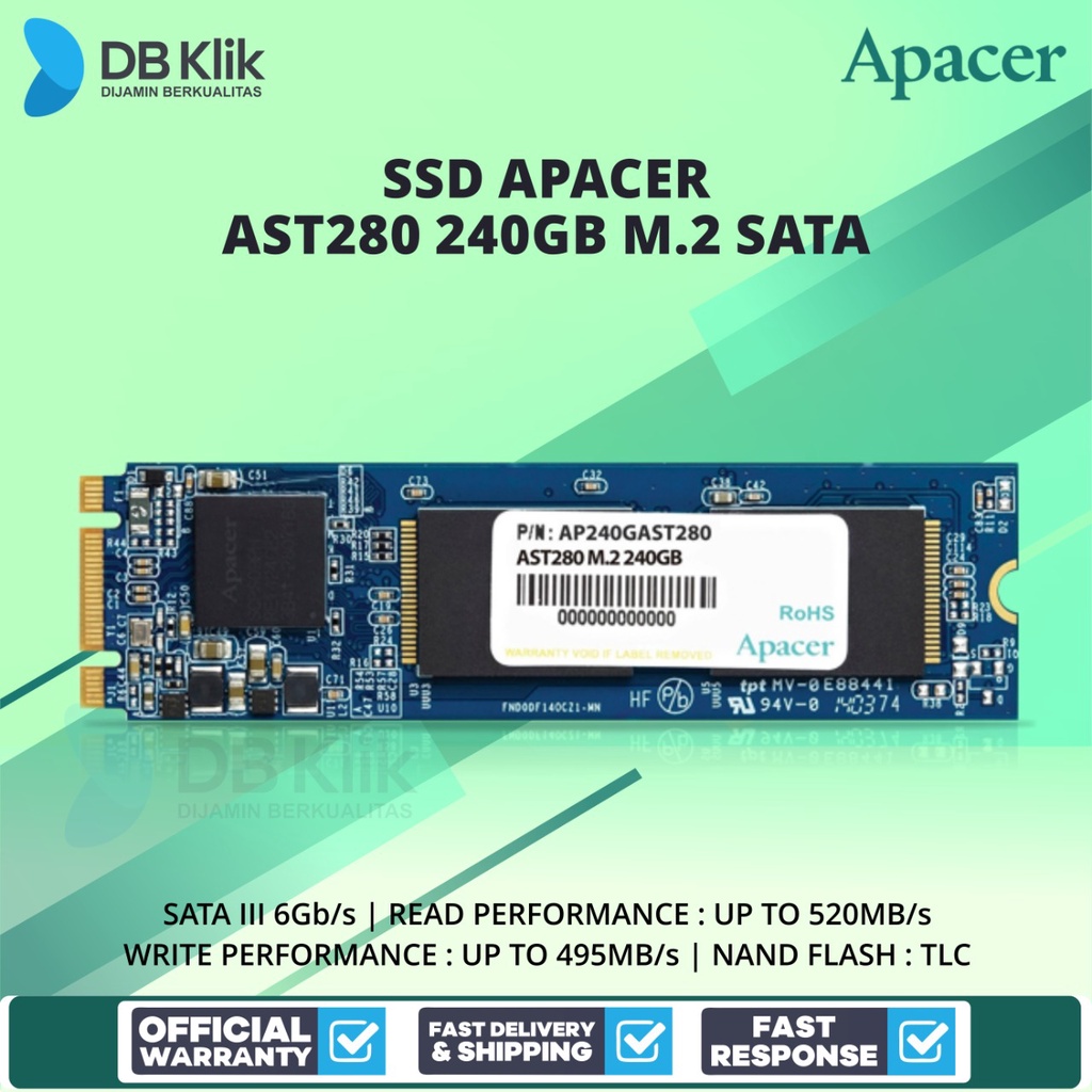 SSD APACER AST280 240GB M.2 SATA- APACER 240GB AST280 (AP240GAST280-1)