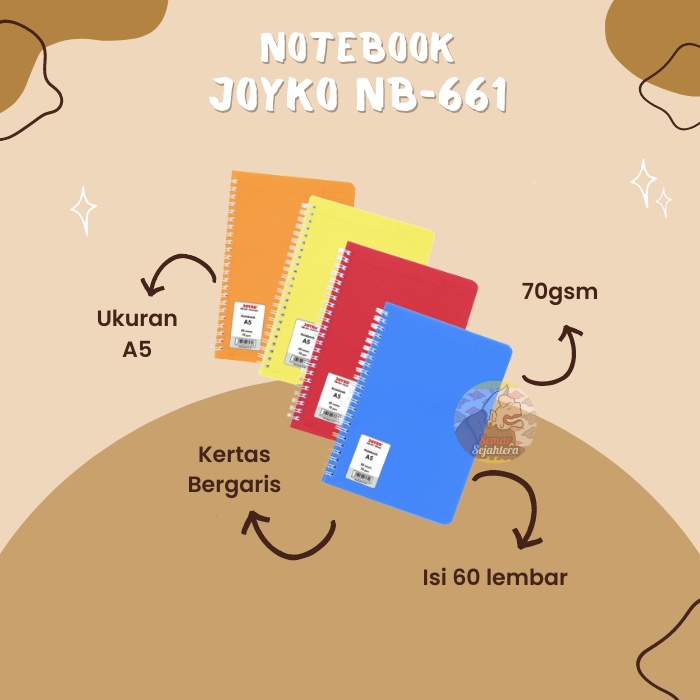 

[PCS] NOTEBOOK SPIRAL / BUKU CATATAN A5 JOYKO NB-661 / NB-680