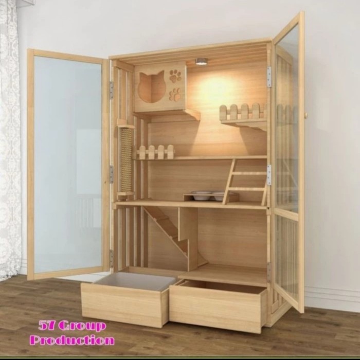 Randang lemari kayu jepara premium cat tree