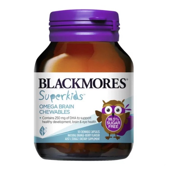 Blackmores Superkids Omega Brain Chewables 50 Capsules Super kids