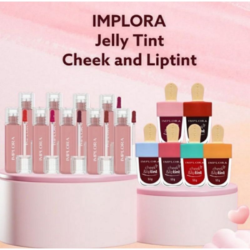 IMPLORA CHEEK &amp; LIPTINT | IMPLORA JELLY TINT | LIPTINT ICE CREAM |  LIP TINT IMPLORA