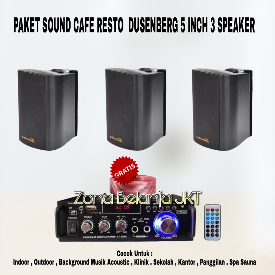 PAKET SOUND SYSTEM CAFE RESTO SPEAKER DUSENBERG 5 INCH 3 SPEAKER ( SET 1 )