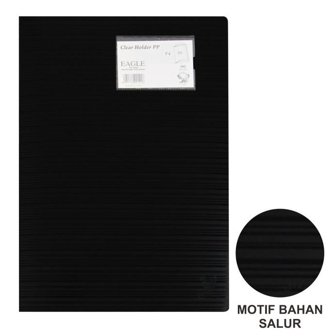 

JUAL Dokumen Keeper / Clear Holder /Display Book EAGLE A4 / F4 60 Pocket - A4, Hitam